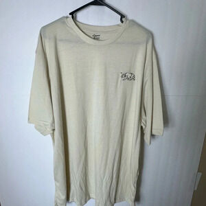The Original deluxe supply Bear logo embroidered men 3xl  T-Shirt, color cream